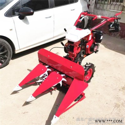 广盛  柴油稻麦割晒机 小型柴胡杆收割机 右侧铺倒手扶收割机