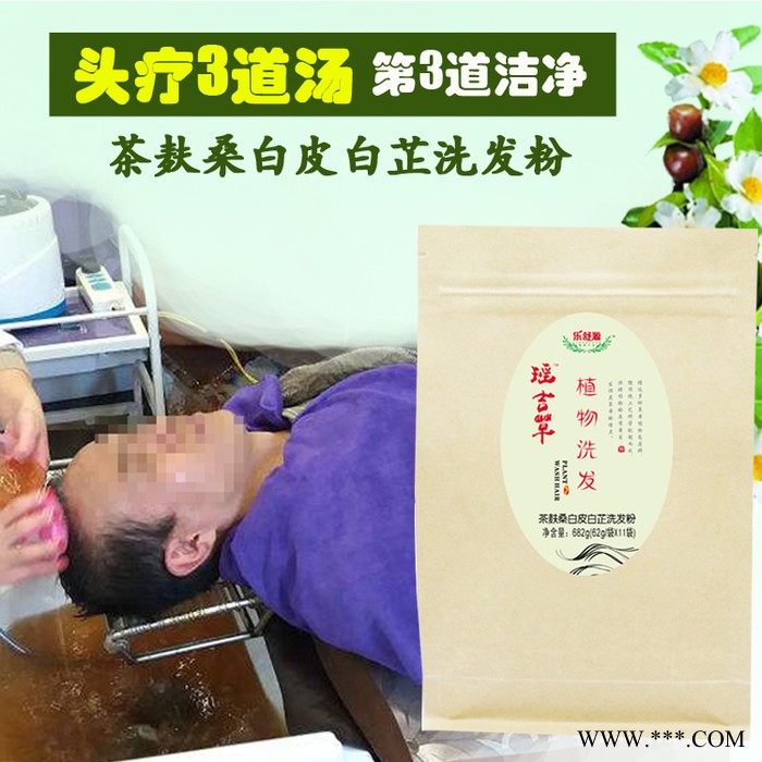 茶麸桑白皮白芷洗发粉（头疗3道汤第3道**广东清远乐舒源