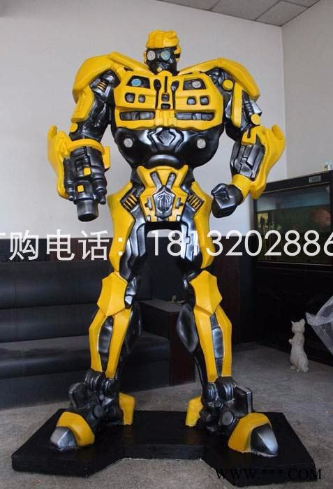 大黄蜂变形金刚雕塑，玻璃钢雕塑
