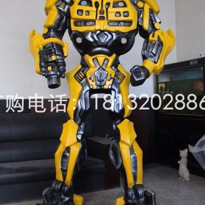 大黄蜂变形金刚雕塑，玻璃钢雕塑