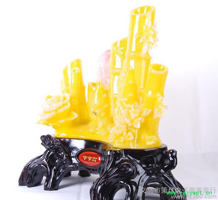【财富节节高】树脂工艺品 仿玉竹子 直销 创意家居饰品摆件