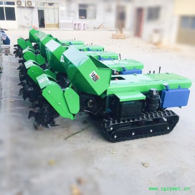 柴油自走式开沟机 多功能履带旋耕机 35马力履带施肥打药机