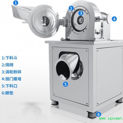 旭朗不锈钢高能粉碎机 五谷杂粮调料中药材不锈钢水冷打粉机磨粉机商用