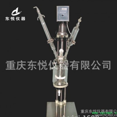 【东悦仪器】高品质双层玻璃反应釜2L玻璃反应器