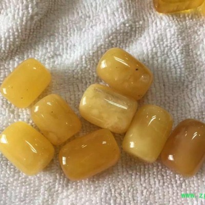 乌克兰琥珀原料 琥珀蜜蜡桶珠直销 可来料加工
