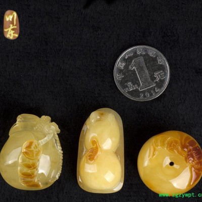 川东直销琥珀蜜蜡吊坠无优化蜜蜡原石雕刻挂件79-97