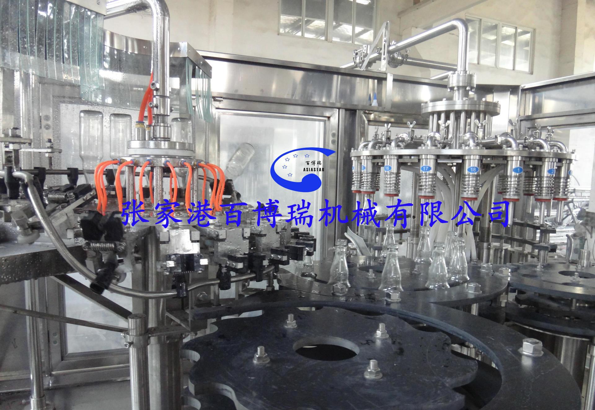 果汁18玻璃瓶冲洗灌装1