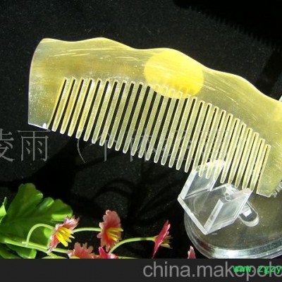 批发供应天然黄牛角梳9cm,牛角制品批发