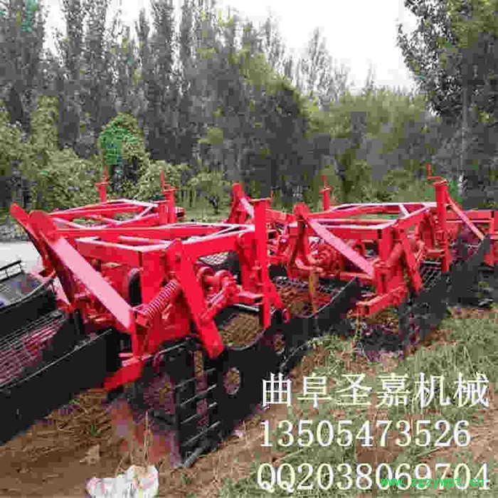 新型中药材挖掘机图片 平安太子参药材起挖机 滚筒式当归出药机直销商