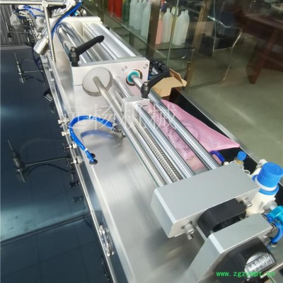 远杨机械半自动卧式液体灌装机洗衣液消毒液白酒饮料小型气动定量灌装