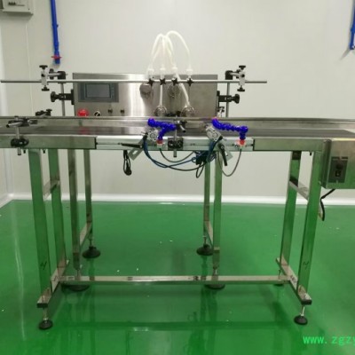 小剂量全自动矿泉水白酒定量液体灌装机 果汁饮料全自动小型4头磁力泵灌装机