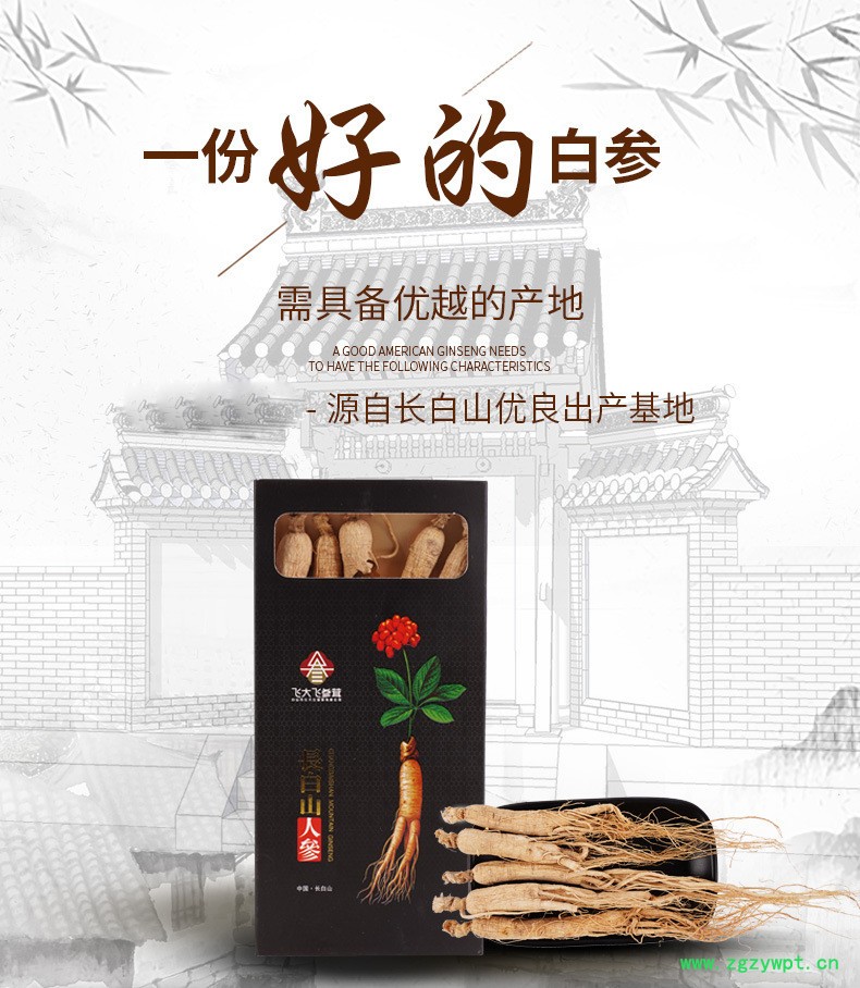 原皮生晒参白参,白参批发白参产地,中药材东北长白山带须人参