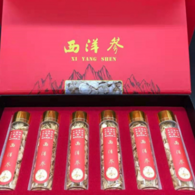 送礼佳品西洋参片礼盒6瓶装花旗参片滋补品礼盒代发批发
